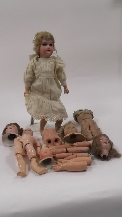 Appraisal: An Armand Marseille damaged bisque head doll and sundry other