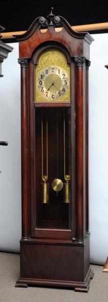 Appraisal: Regina Hall Clock Colonial style case resonator bells play from