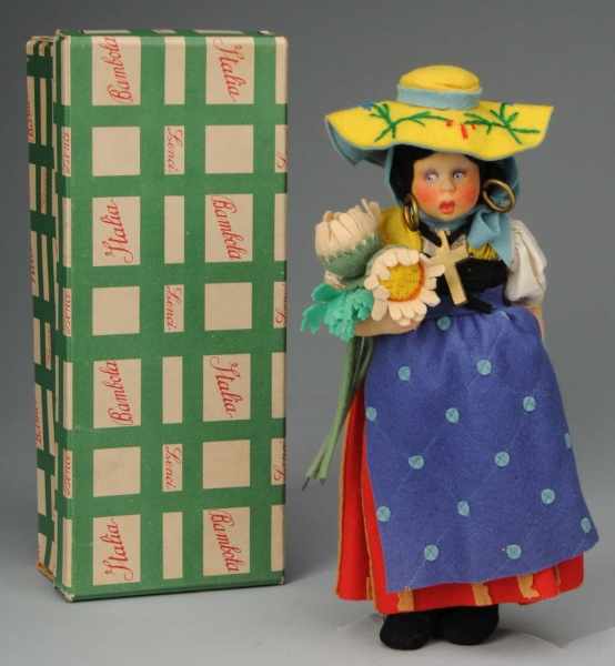 Appraisal: Boxed Lenci Mascotte Doll Description Italy Ca s Girl with