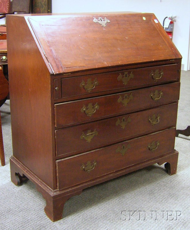 Appraisal: English Chippendale Mahogany Slant-lid Desk wd in