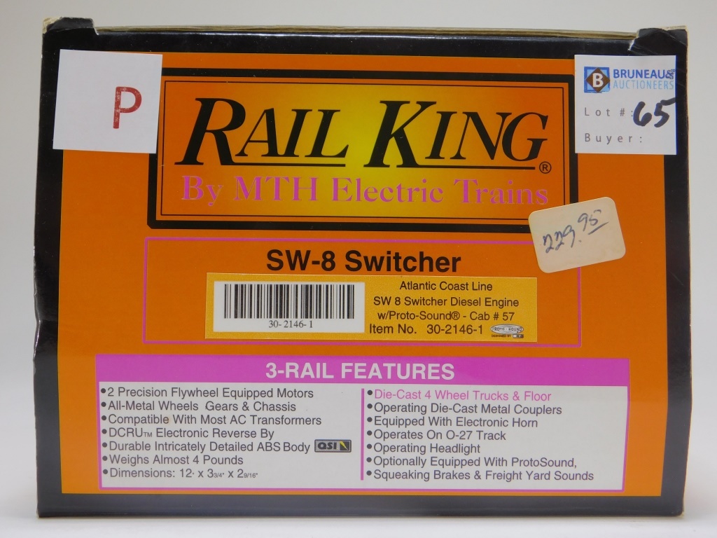 Appraisal: RAIL KING ATLANTIC COAST SW SWITCHER DIESEL TRAIN Item no