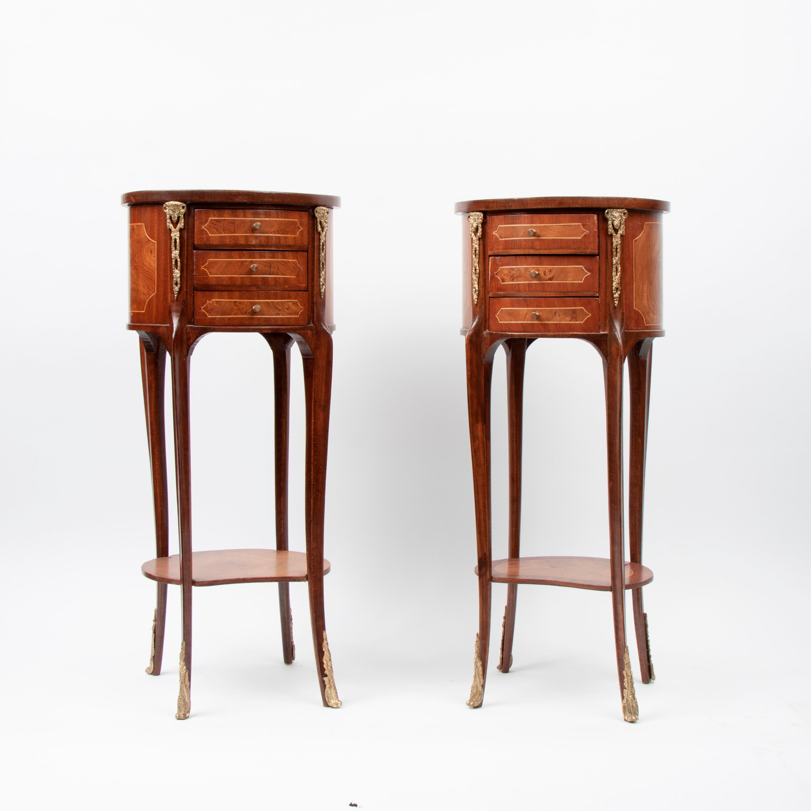 Appraisal: TWO TH C LOUIS XVI STYLE PETITE COMMODES Two near-matched