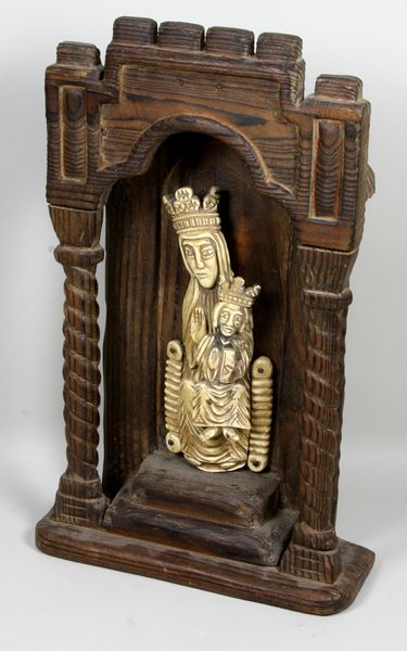 Appraisal: 's Mexican modernist carved bone religious figure of Niche on