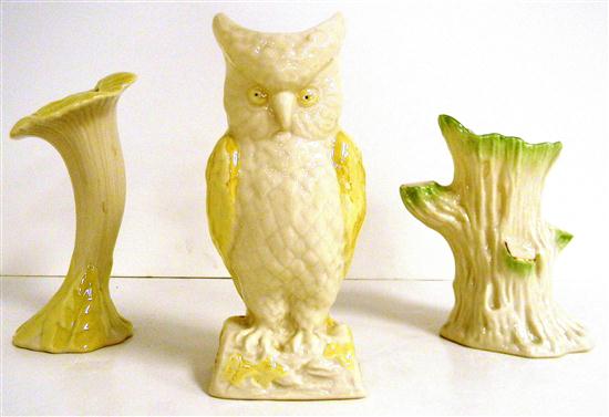 Appraisal: Belleek gold mark '' h owl gold mark '' h