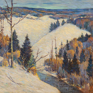 Appraisal: Josef C Froula American - Hillside Snow oil on canvas