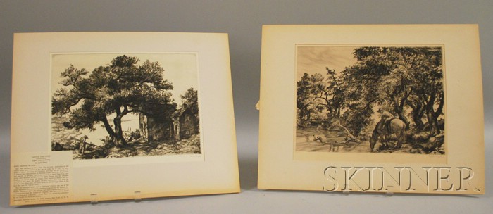 Appraisal: Sam Thal American - Lot of Two Etchings Above the