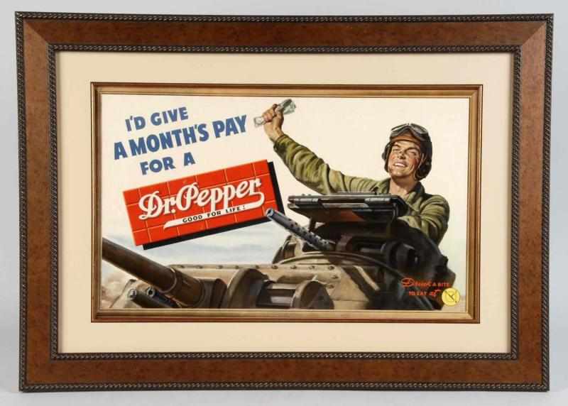 Appraisal: Cardboard s Dr Pepper Horizontal Poster Description Beautifully and expensively