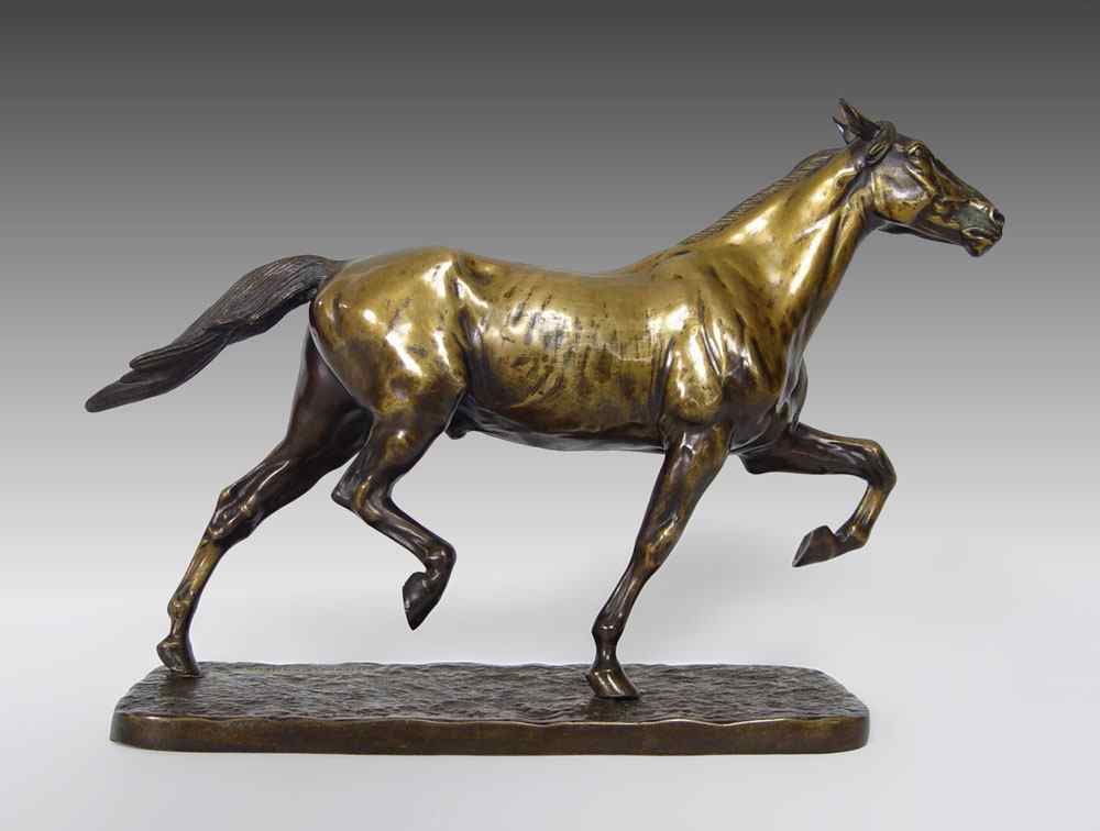 Appraisal: LOST WAX BRONZE SCULPTURE OF A HORSE GALLOPING AFTER ISIDORE