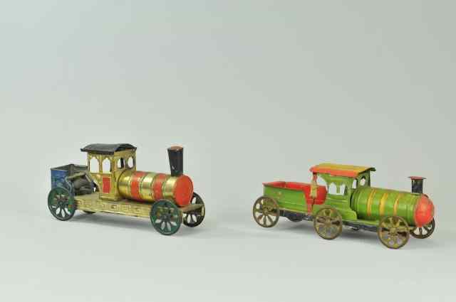 Appraisal: LOT OF TWO EARLY TRAIN PULL TOYS Both made of