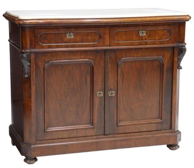 Appraisal: French Napoleon III period mahogany sideboard late th c having