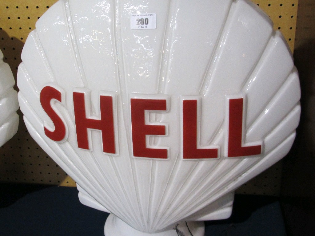 Appraisal: Moulded glass Shell oil advert sign