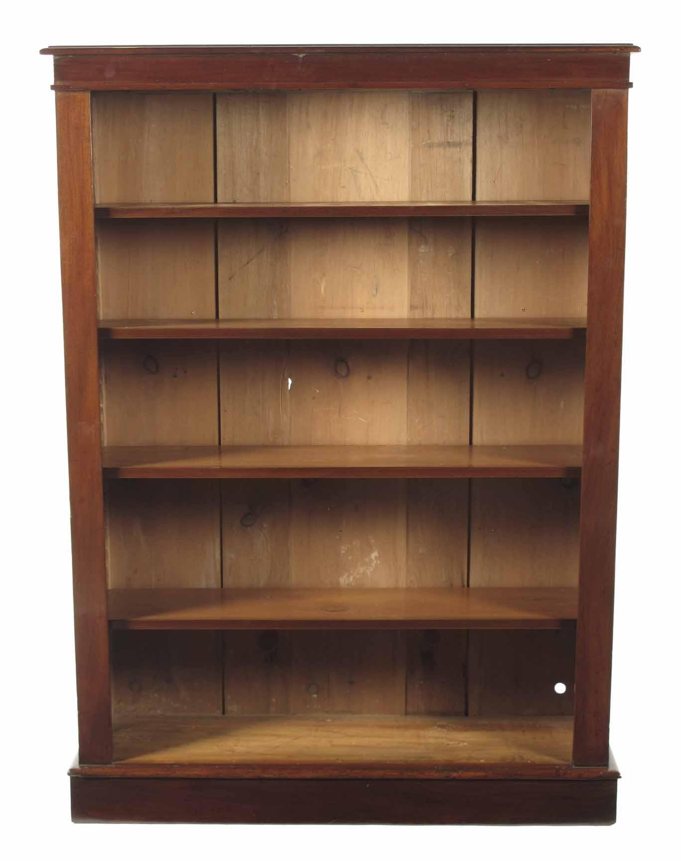 Appraisal: A Victorian mahogany open bookcase