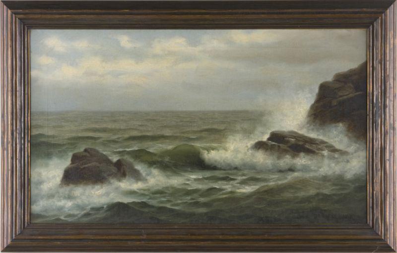 Appraisal: Nels Hagerup CA - Rocky Coast oil on canvas signed