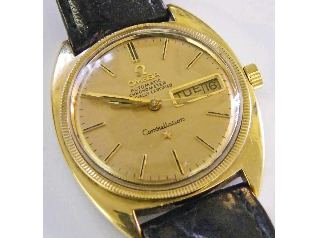 Appraisal: Omega s Constellation automatic chronometer gold capped gentleman's wristwatch the