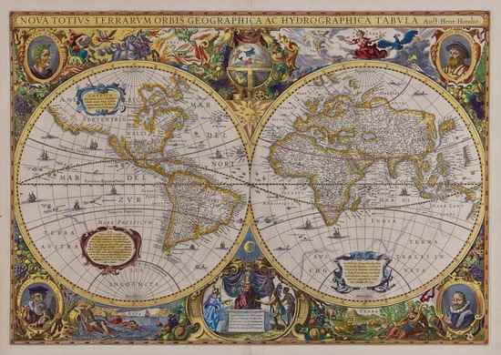 Appraisal: Hondius Henricus Nova Totius Terrarum orbis Geographica ac Hydrographica Tabula