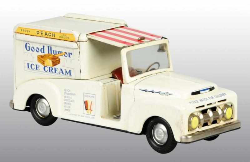 Appraisal: Tin Good Humor Ice Cream Truck Friction Toy Description Japanese