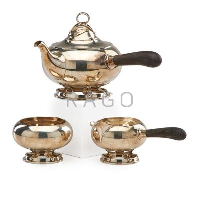 Appraisal: ALLAN ADLER STERLING SILVER TEA SERVICE Condition Report