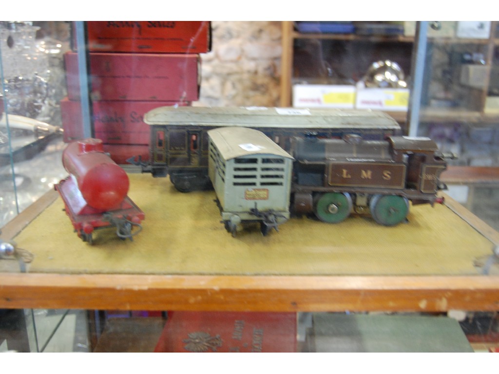 Appraisal: Hornby O-gauge - - electric locomotive and rd class carriage