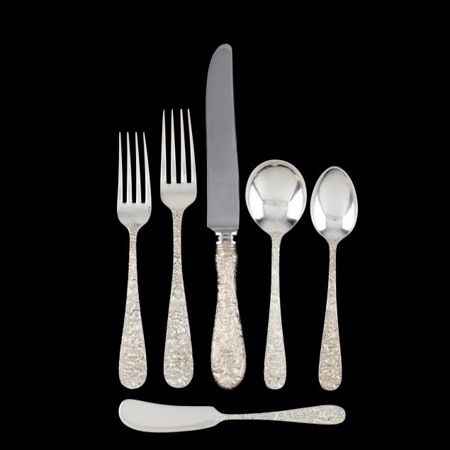 Appraisal: Stieff Rose Sterling Silver Flatware Service pieces service for eight