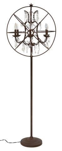 Appraisal: Contemporary floor lamp st c iron frame in an oxidized