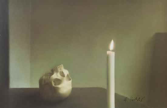 Appraisal: Gerhard Richter b after Skull with Candle Poster for the