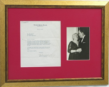 Appraisal: A Photograph and Letter Signed by Hubert H Humphrey A