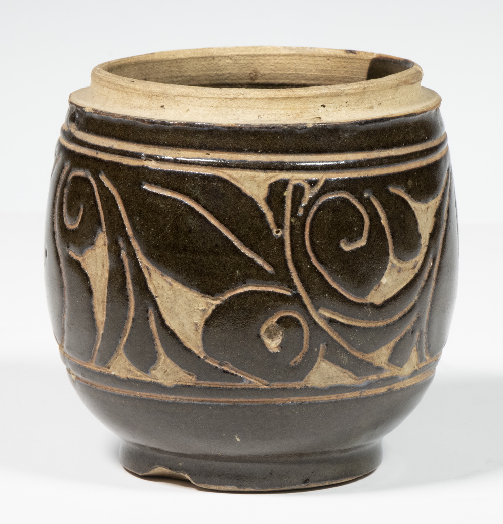 Appraisal: SONG-JIN DYNASTY TH C CARVED CIZOU WARE FROM NORTHERN CHINA