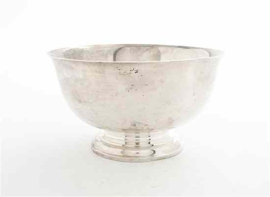 Appraisal: An American Sterling Silver Revere Bowl Gorham of circular form