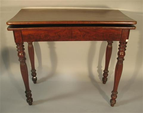 Appraisal: ENGLISH MAHOGANY GAMES TABLE Early th century the shaped hinged