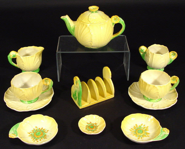 Appraisal: Carltonware buttercup design tea for two service comprising teapot cream