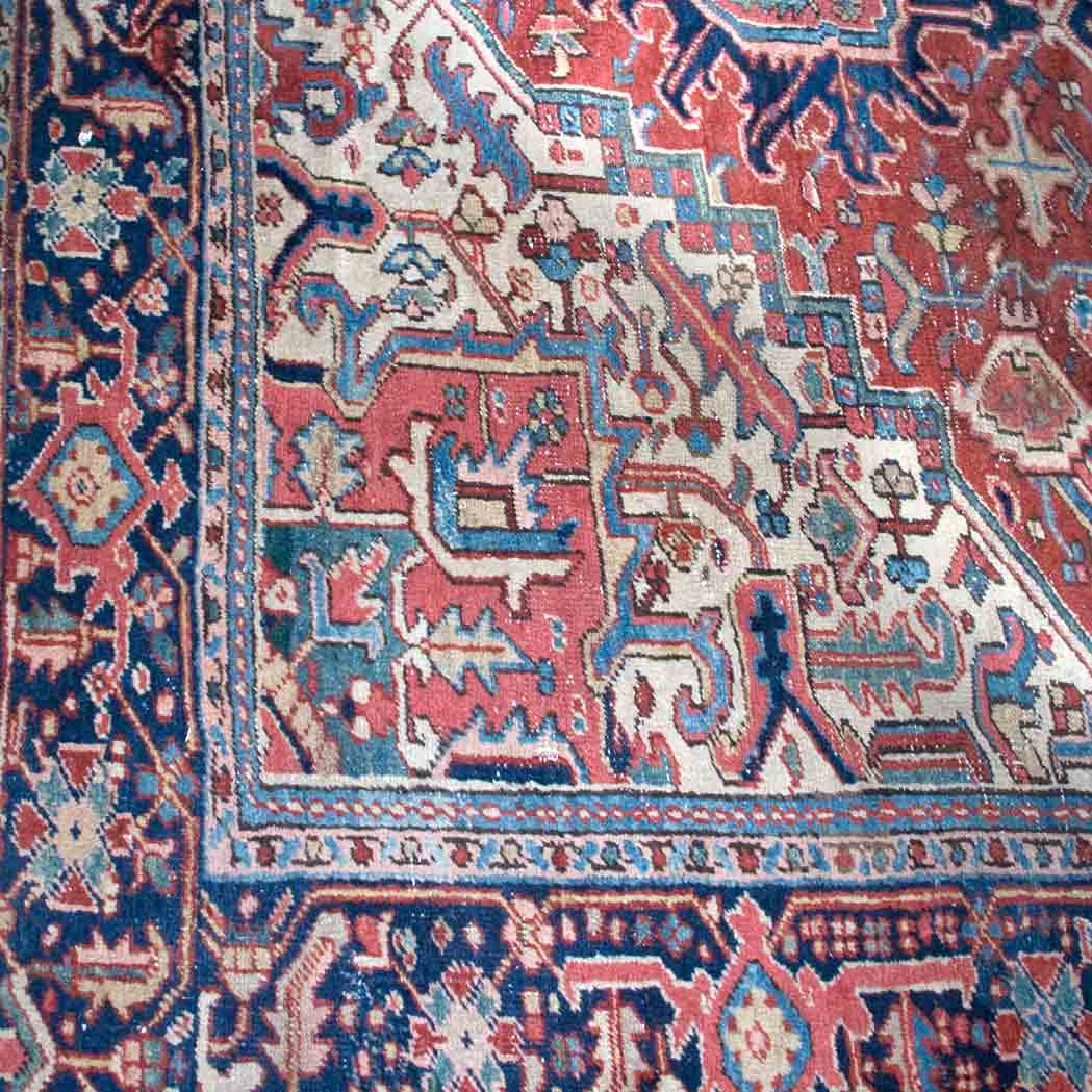 Appraisal: Heriz Carpet Northwest Persia Circa The madder field with a