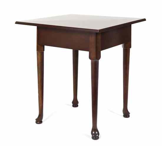 Appraisal: An American Mahogany Drop-Leaf Occasional Table having a triangular top