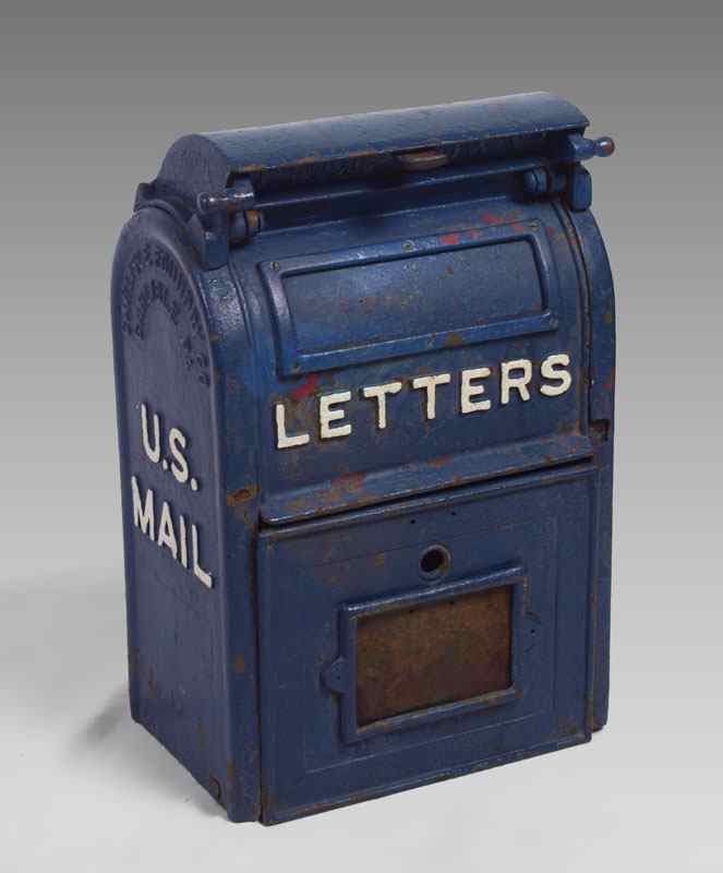 Appraisal: VINTAGE CAST IRON US LETTER BOX Manufactured by Carlisle Foundry