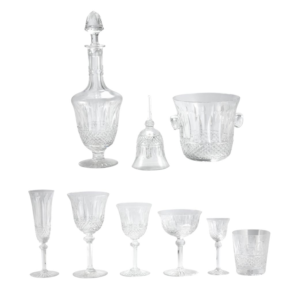 Appraisal: Saint Louis Cut and Engraved Glass Cocktail Service In the