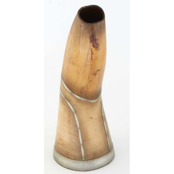 Appraisal: Silver Mounted Bamboo and Resin Vase early th c on