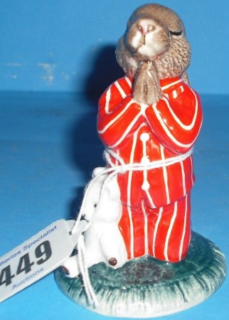 Appraisal: Royal Doulton Bunnykins figure Bedtime DB Special commission colourway