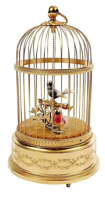 Appraisal: Swiss Reuge Music Singing Bird Automaton th century gilt metal