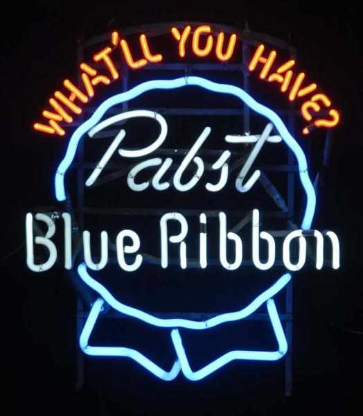 Appraisal: Pabst Blue Ribbon Neon Sign Description s Pabst Brewing Company