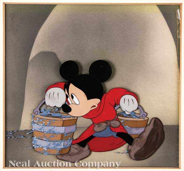 Appraisal: Walt Disney Studios Fantasia Hand-Painted Animation Cel with Courvoisier background