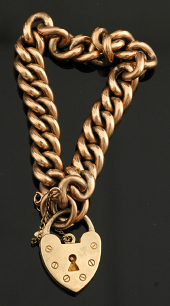 Appraisal: CT GOLD HOLLOW PADLOCK BRACELET WEIGHING GMS WITH INDEPENDENT VALUATION