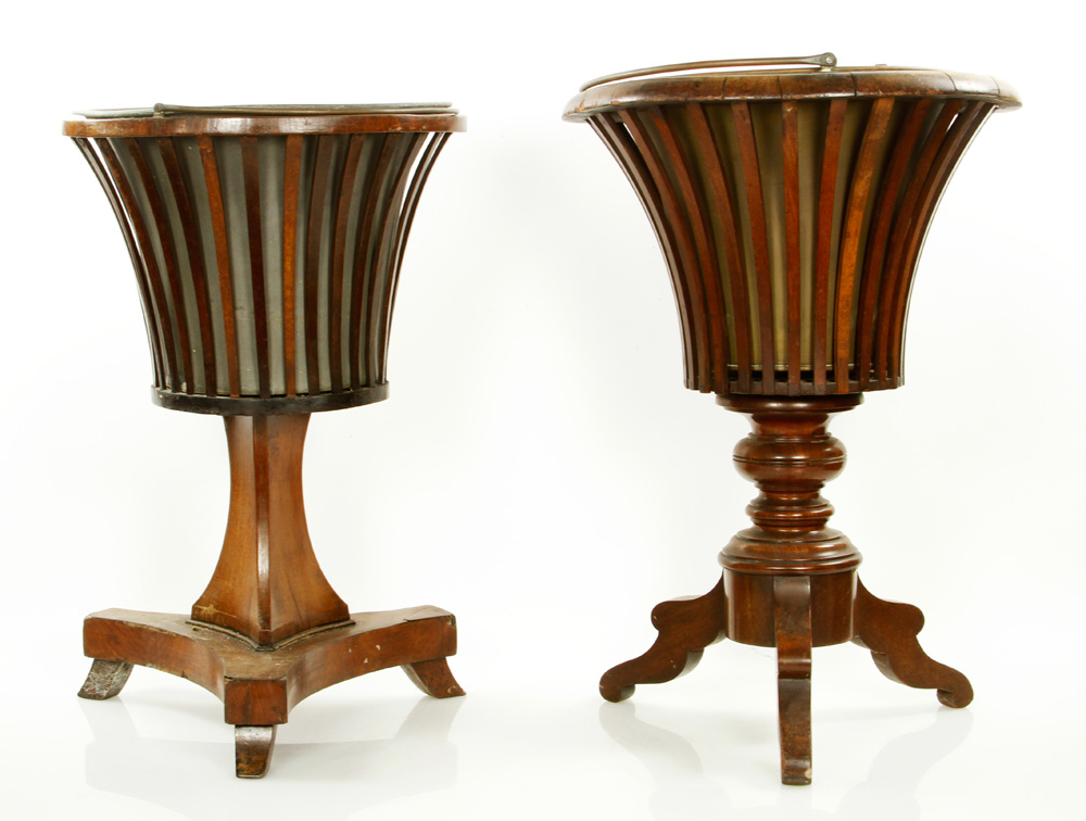 Appraisal: - th C English Mahogany Wine Coolers Lot of two