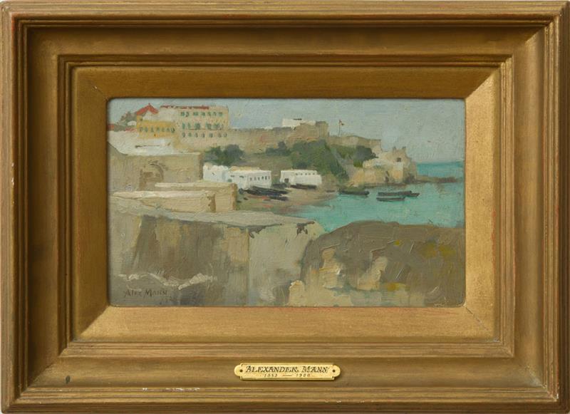 Appraisal: ALEXANDER MANN - TANGIER Oil on board circa signed 'Alex