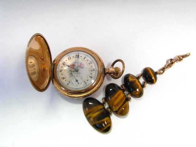 Appraisal: Fahys Monarch k yellow gold fancy embossed Pocket Watch with