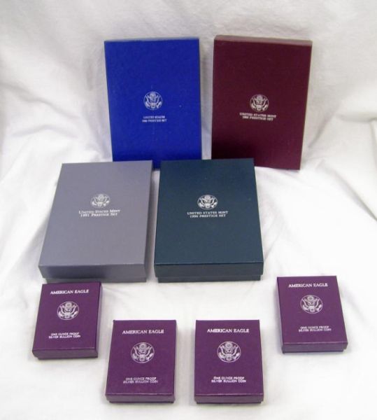 Appraisal: Proof Sets Includes - Prestige Sets - Silver American Eagle