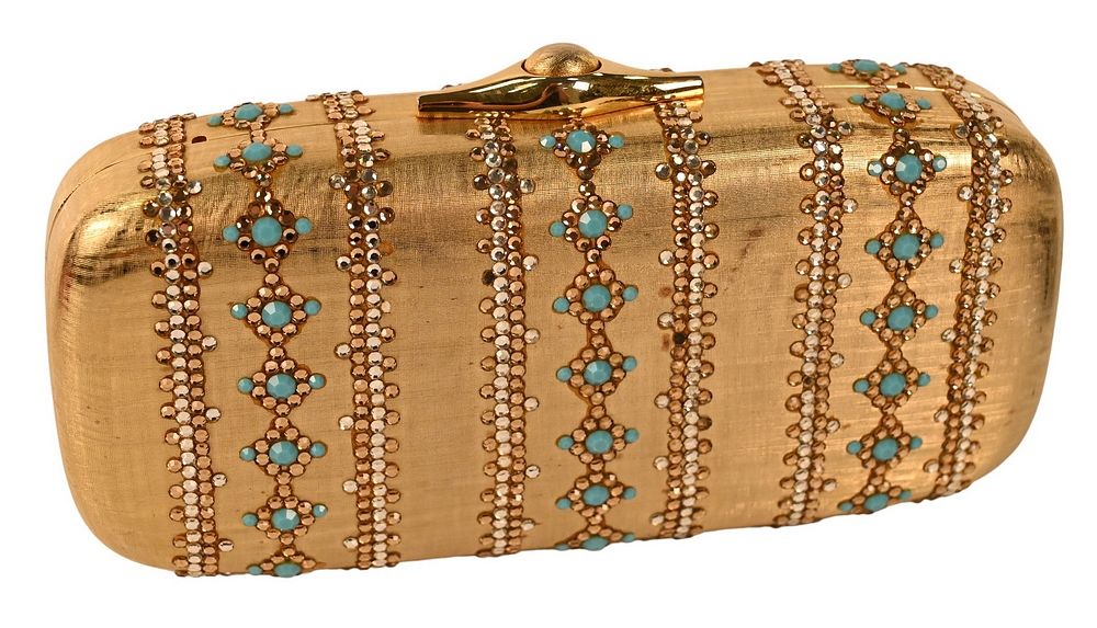 Appraisal: Judith Leiber Clutch Purse mounted with jewels Judith Leiber Clutch