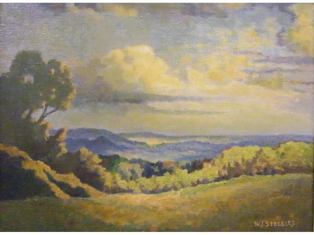 Appraisal: By Walter James Steggles - - 'Pennsylvania' landscape scene signed