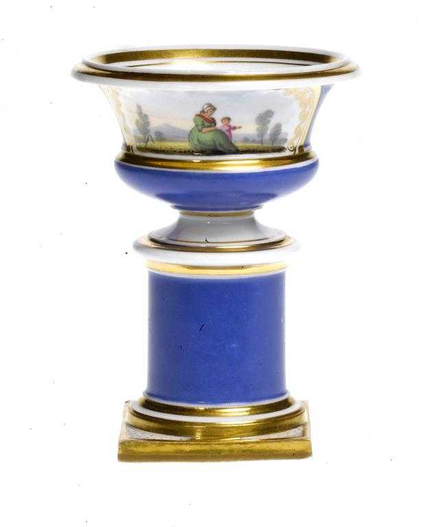 Appraisal: A FLIGHT BARR BARR MINIATURE PEDESTAL VASE of campana shape