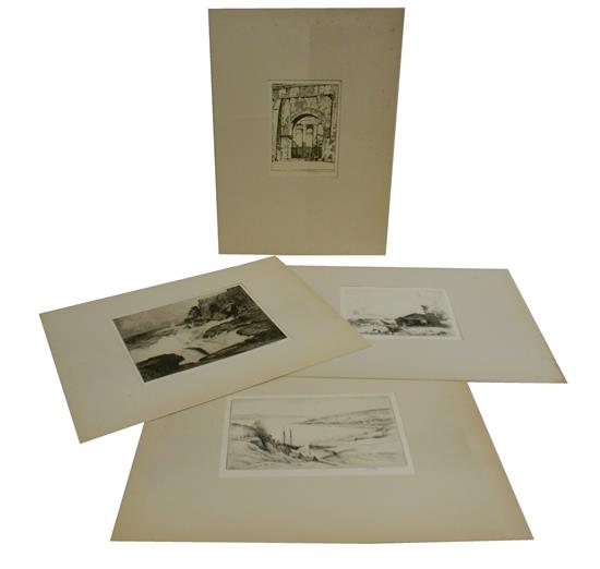 Appraisal: Brooklyn Society of Etchers four c s etchings Kerr Eby