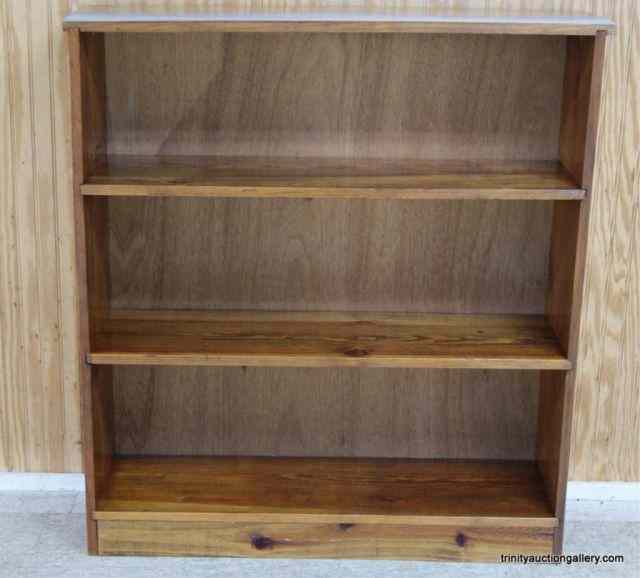 Appraisal: Heavy Knotty Pine wood Book ShelfMade of solid knotty pine