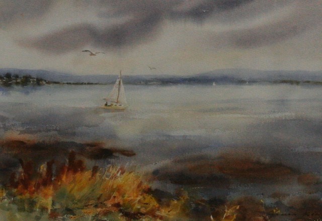 Appraisal: James Kiwi Lake Illawarra watercolour signed lower right x cm